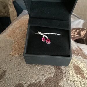 Zales Ruby & Silver necklace